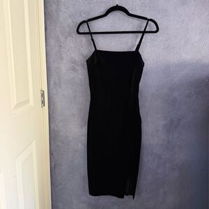 Express Velvet Midi Dress w/ Front Slit (Used — Excellent) • Size: XS